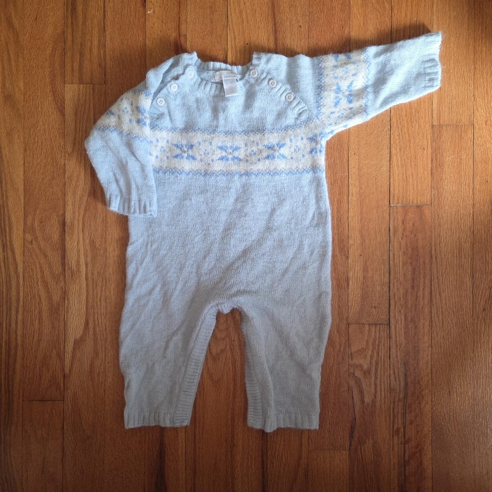 Vintage Knit Baby Onesie